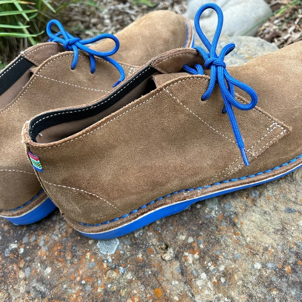 Veldskoen Heritage Tan Suede Chukka Boots Blue Mens Size 11